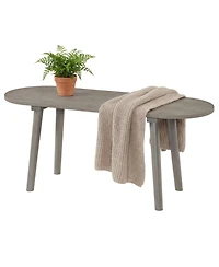 Slickblue Farmhouse Dining Bench Solid Wood with Rubber Wood Legs