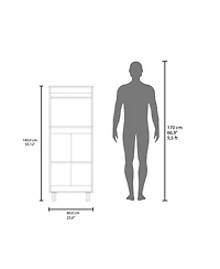 Fm Furniture Taylor Kitchen Storage Cabinet with Microwave Shelf and Doors