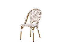 sumyeg French Style Rattan Bistro Chairs Set of 2 with Aluminum Frame
