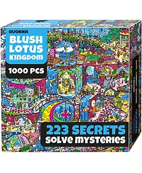 Quokka 1000 Piece Puzzle for Adults with 223 Hidden Secrets & Audio Story – Blush Lotus Kingdom