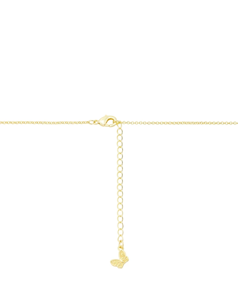 Unwritten Cubic Zirconia Pink Clover Pendant with Rondelle Charms Necklace
