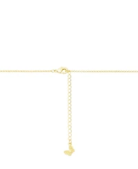 Unwritten Cubic Zirconia Pink Clover Pendant with Rondelle Charms Necklace