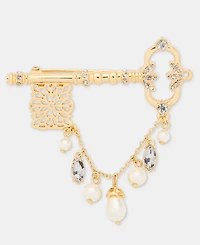 Lauren Ralph Lauren Crystal & Imitation Pearl Key Pin