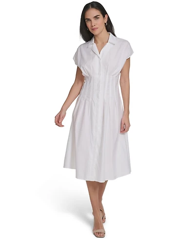 Calvin Klein Women's V Neck Midi Dress