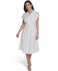 Calvin Klein Women's V Neck Midi Dress