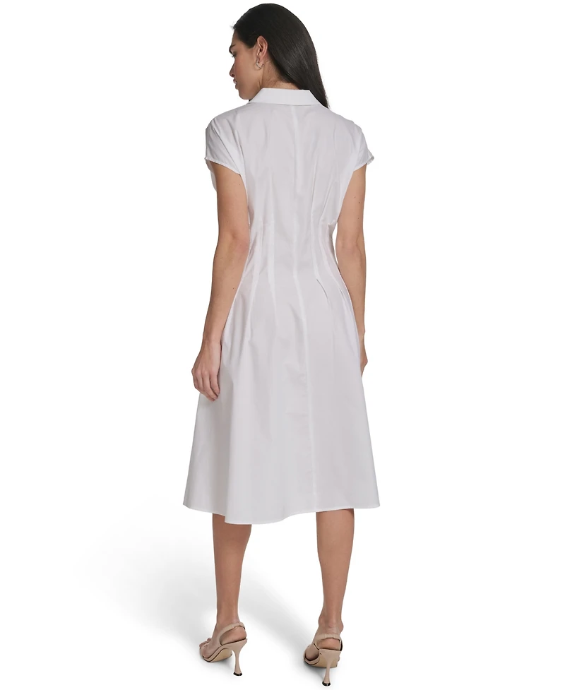 Calvin Klein Women's V Neck Midi Dress