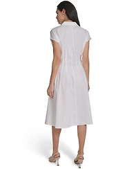 Calvin Klein Women's V Neck Midi Dress