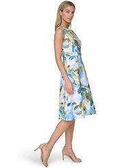 Calvin Klein Women's Boat Neck Midi Dress