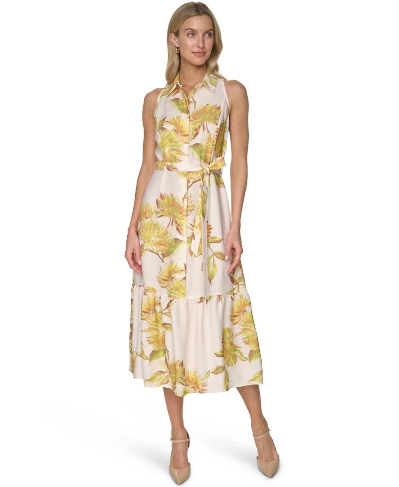 Calvin Klein Women's Collared Midi Dress