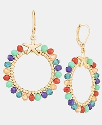 lonna & lilly Beaded Starfish Open Drop Earrings