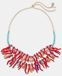 lonna & lilly Sealife Charm Beaded 28" Layered Statement Necklace