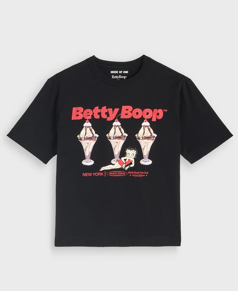 Mode of One Men's Relaxed-Fit Betty Boop Ice Cream Graphic T-Shirt, Macy's Exclusive