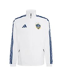 Adidas Men's White La Galaxy 2026 Anthem Raglan Full-Zip Jacket