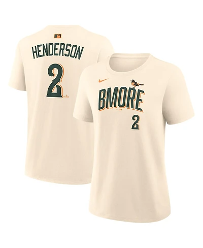 Nike Women's Gunnar Henderson Cream Baltimore Orioles 2026 City Connect Name Number T-Shirt