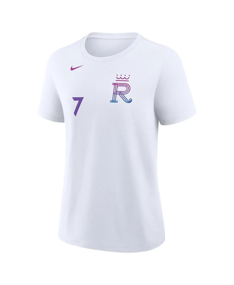 Nike Women's Bobby Witt Jr. White Kansas City Royals 2026 Connect Name Number T-Shirt