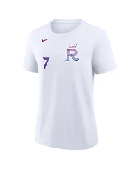 Nike Women's Bobby Witt Jr. White Kansas City Royals 2026 Connect Name Number T-Shirt