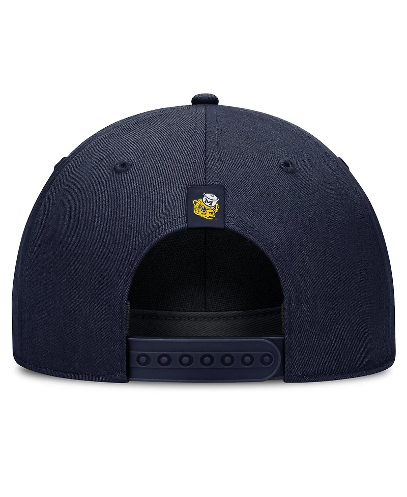 Nike Men's and Women's Navy Michigan Wolverines 2026 Basketball Refresh 5-Panel Rope Rise Hat