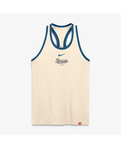 Nike Women's Natural Milwaukee Brewers 2026 City Connect Script Tri-Blend Racerback Tank Top