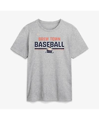 Nike Men's Heather Gray Milwaukee Brewers 2026 City Connect Stacked Team Phrase T-Shirt