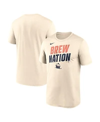Nike Men's Cream Milwaukee Brewers 2026 City Connect Team Phrase Script Dri-fit T-Shirt