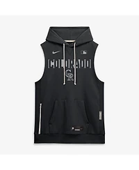 Nike Men's Black Colorado Rockies Authentic Collection Standard Issue Dri-fit Sleeveless Hoodie