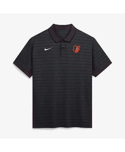 Nike Men's Baltimore Orioles Authentic Collection Striped Victory Dri-fit Polo Shirt