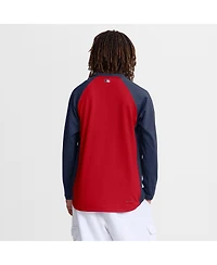 Nike Men's Red Boston Sox Authentic Collection Raglan Dri-fit Sweatshirt