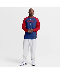 Nike Men's Royal Philadelphia Phillies Authentic Collection Raglan Dri-fit Sweatshirt
