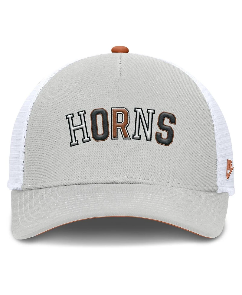 Nike Men's and Women's Gray Texas Longhorns 2026 Basketball Refresh 5-Panel Rise Trucker Hat