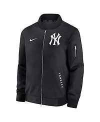 Nike Men's Black New York Yankees Authentic Collection Dugout Relaxed Full-Zip Bomber Jacket