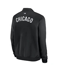 Nike Men's Black Chicago White Sox Authentic Collection Dugout Relaxed Full-Zip Bomber Jacket