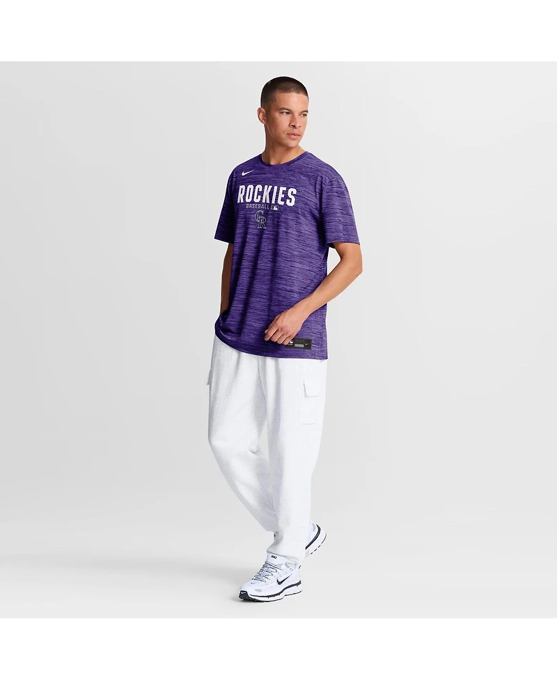 Nike Men's Purple Colorado Rockies Authentic Collection Velocity Dri-fit T-Shirt