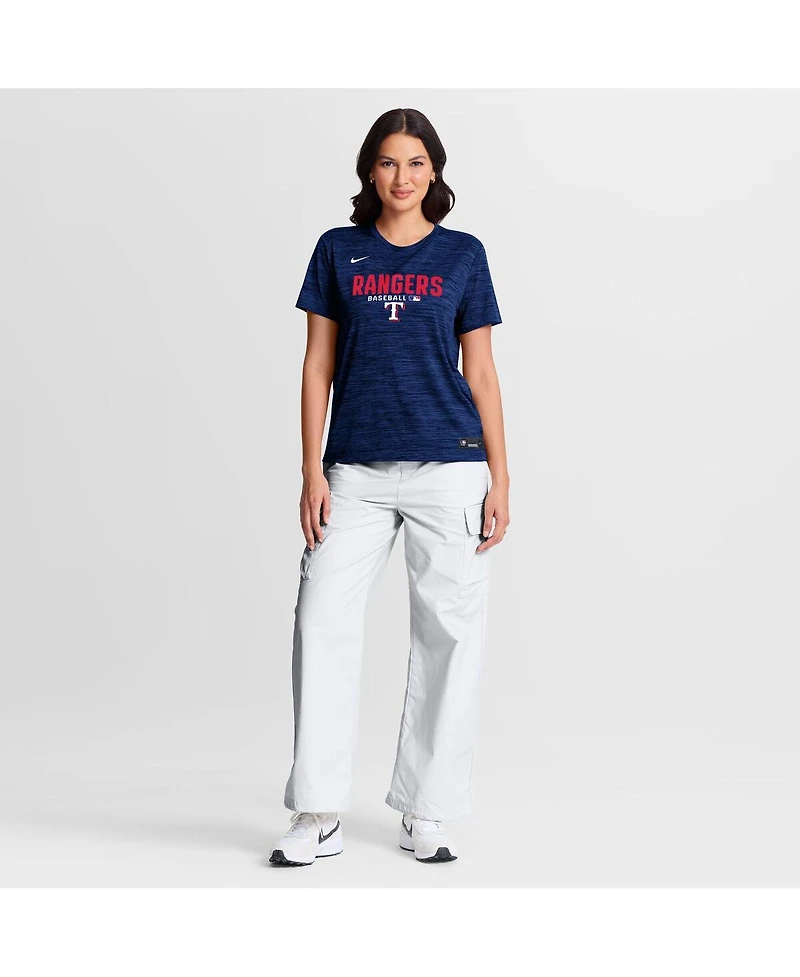 Nike Women's Royal Texas Rangers Authentic Collection Velocity Dri-fit T-Shirt