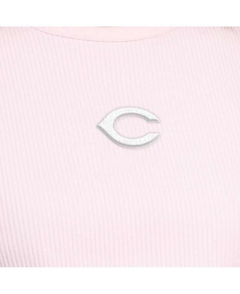 Starter Women's Light Pink Cincinnati Reds Pastels Ribbed Tank Top