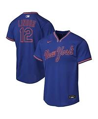 Nike Big Boys and Girls Francisco Lindor Royal New York Mets Alternate Replica Jersey