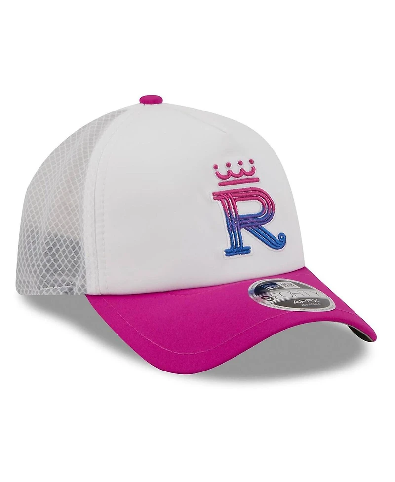New Era Men's White/Purple Kansas City Royals 2026 City Connect Apex 9FORTY Adjustable Hat