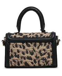 Madden Girl Davinas Straw Mini Top Handle Satchel Handbag