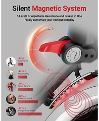 Harison Semi-Commercial Exercise Bike, 400 lbs Capacity, Magnetic with Bluetooth (Hrm-X8F )