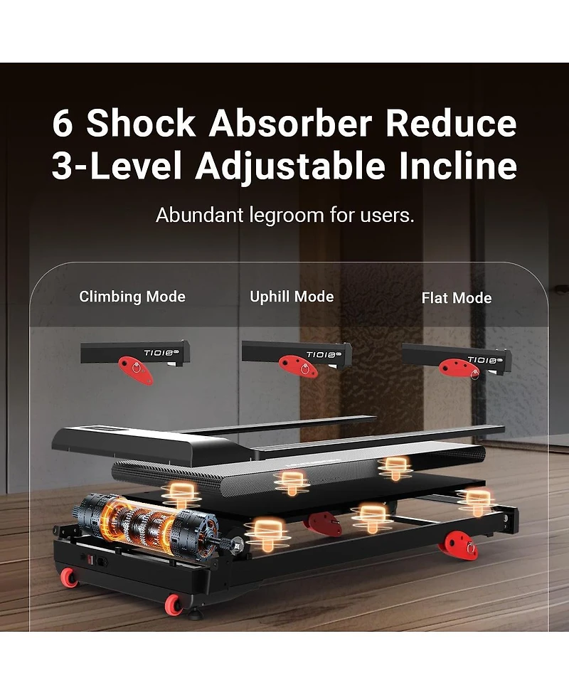 Harison Incline Treadmill for Home, 3.0HP, 300 lbs Capacity, Bluetooth App (Hrm-T101S)