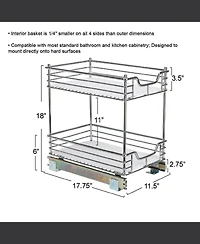 Household Essentials Glidez Steel Pull-Out Storage Organize