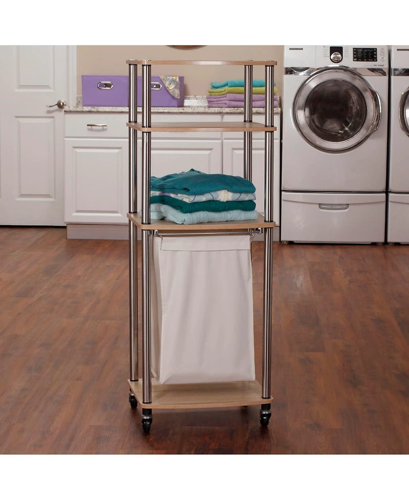 Household Essentials Laundry Hamper Storage Cart