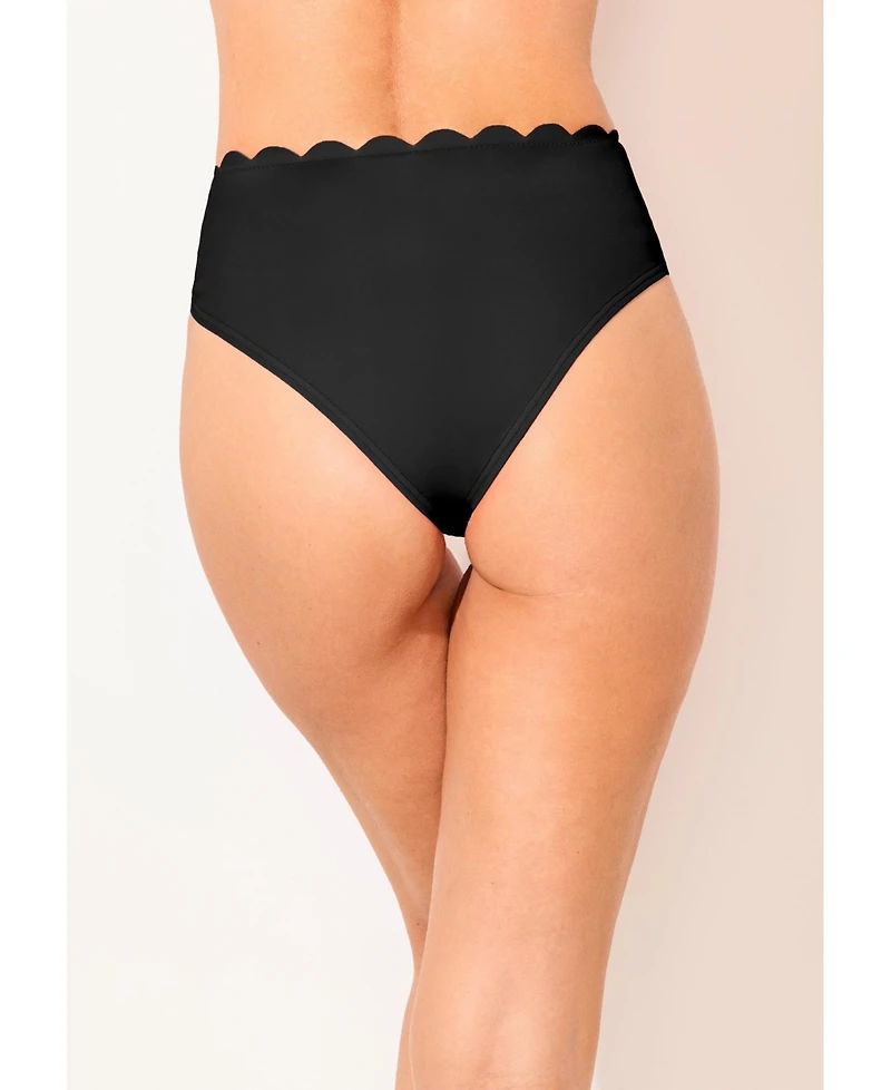Swimsuits for All Women's Scallop Trim Swim Brief