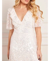 Needle & Thread Women's Anais Sequin Frill Ankle Gown