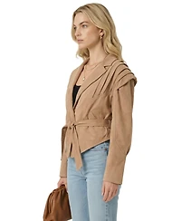 Modenaire Women's Structured Belted Jacket
