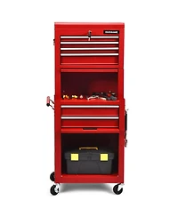 Gouun 6-Drawer Rolling Steel Tool Chest with Detachable Top Box