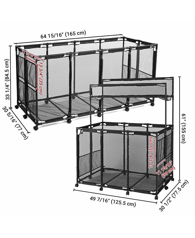 Yescom 2 Pack Metal Frame Pool Float Storage Bin Basket Extra Large for Toy Raft Noodles
