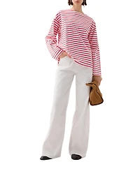 Scalpers Women's Stripes Label Ls Tee