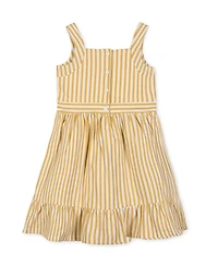 Hope & Henry Little Girls and Organic Knit Tank Sundress with Flounce