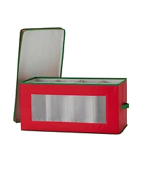 Household Essentials Holiday Figurine Storage Box, 8 Storage Compartments, Trim