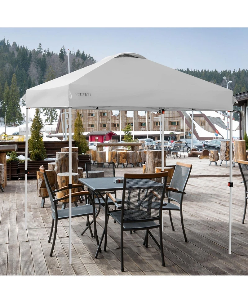 Sugift 6.6 x 6.6 Feet Outdoor Pop Up Camping Canopy Tent with Roller Bag